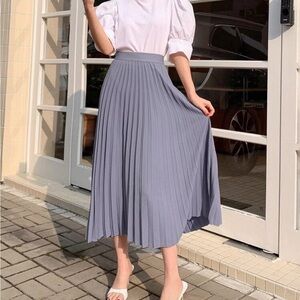 SHEIN Dazy - Elegant Purple Gray Pleated Skirt (Size S)